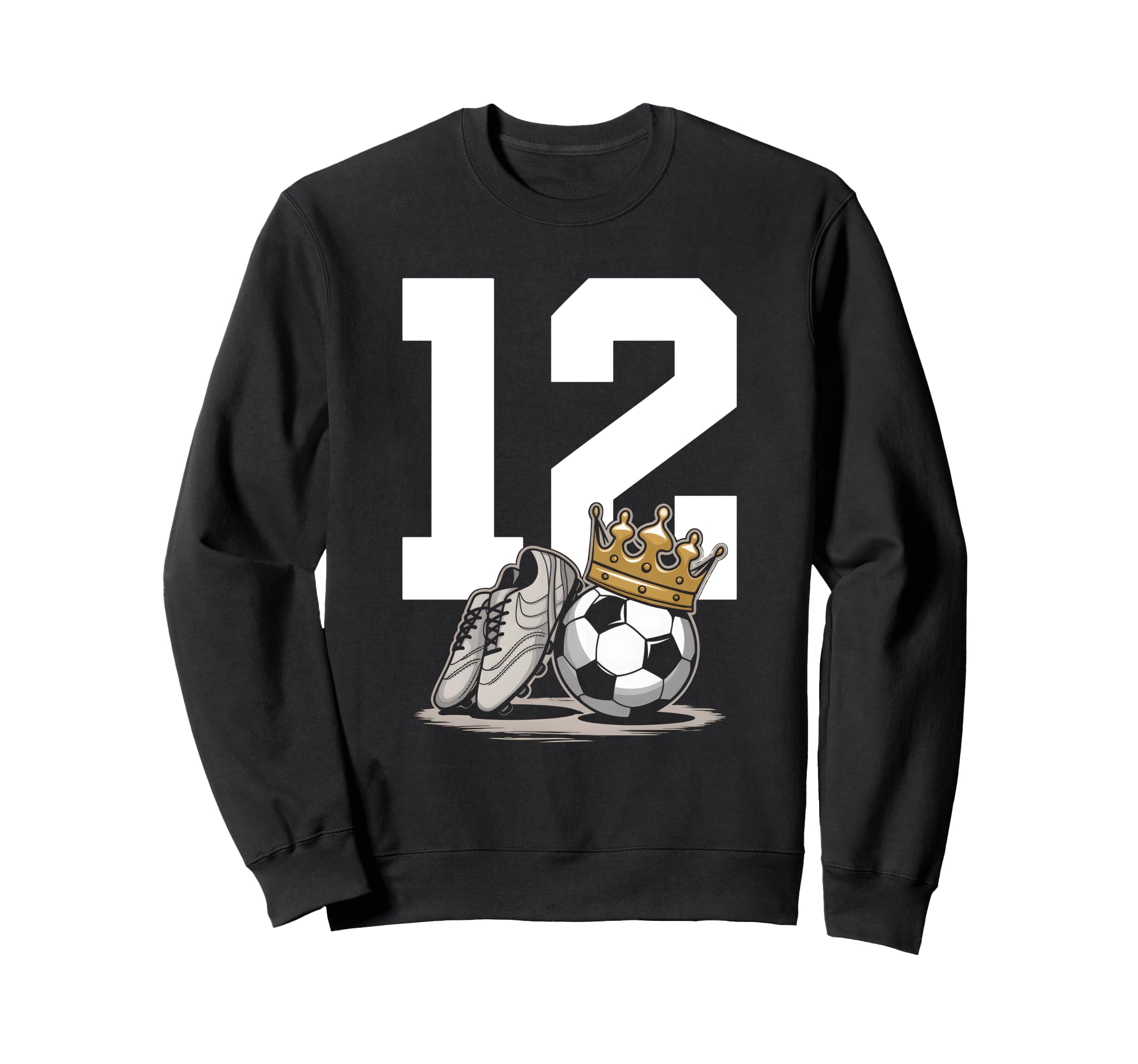 12 Soccer Birthday Gift Soccer Fan Sweatshirt - Trendy Graphic Men Women - T-Shirt, Sweatshirt, Hoodie