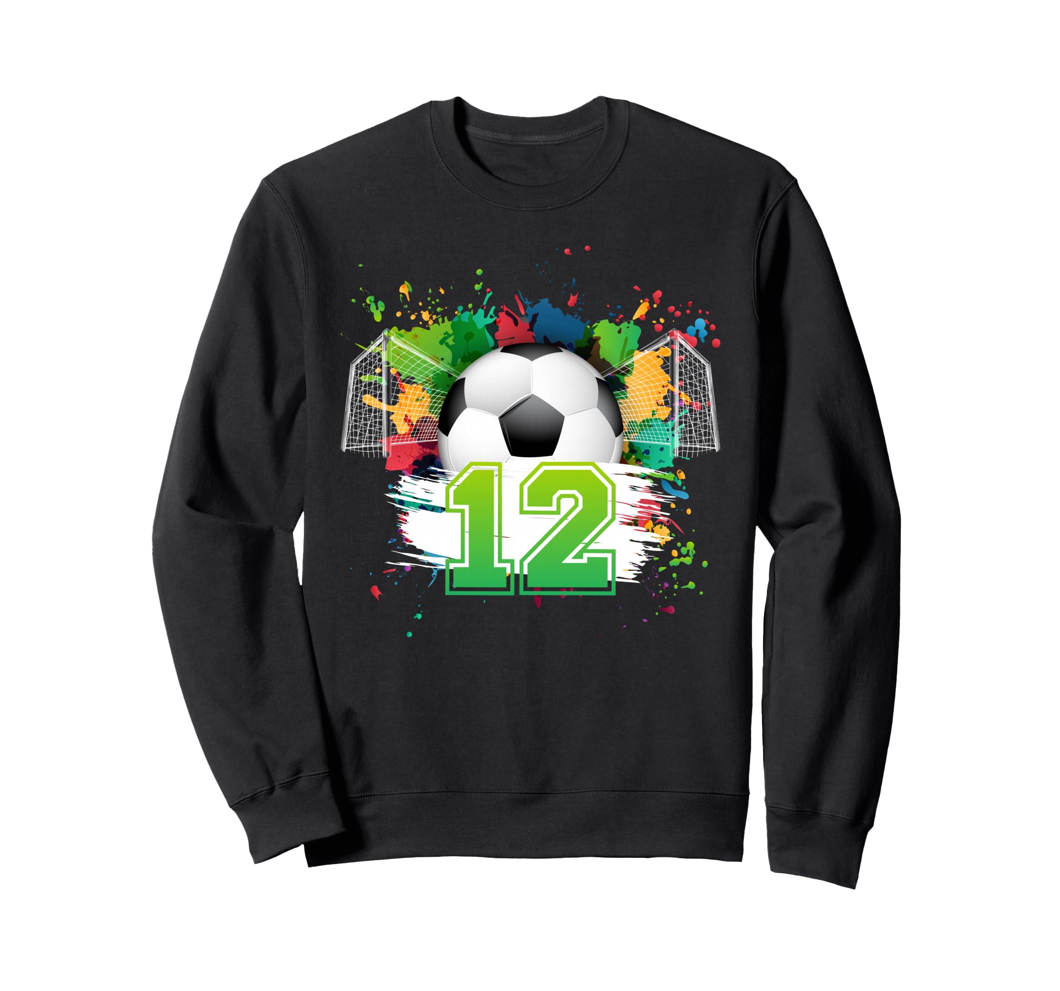 12Th Soccer Birthday Party 12 Year Old Sweatshirt - Unique Graphic Unisex - T-Shirt, Sweatshirt, Hoodie