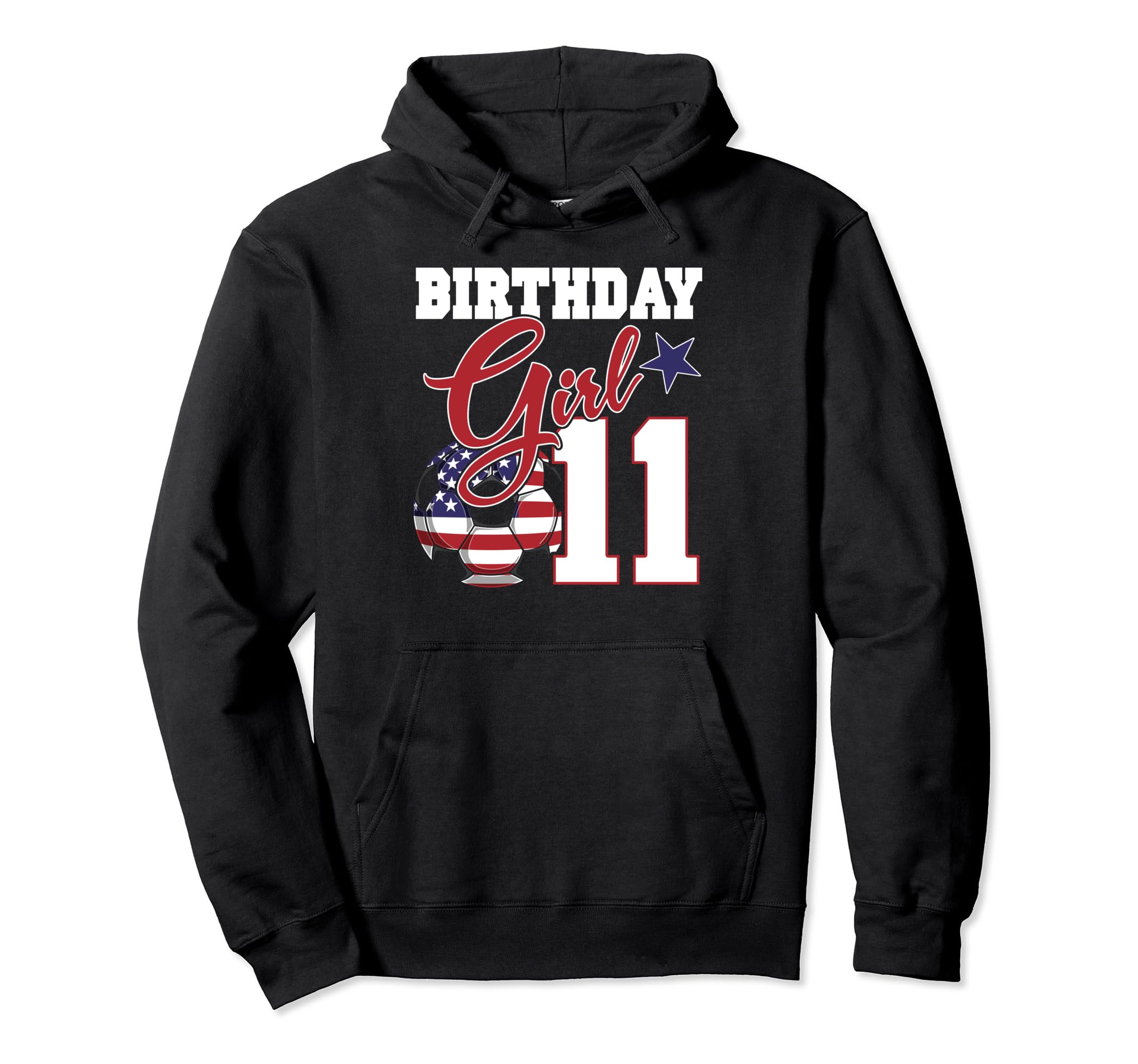 11Th Birthday Party American Flag Hoodie - Minimalist Print Men Women - T-Shirt, Sweatshirt, Hoodie