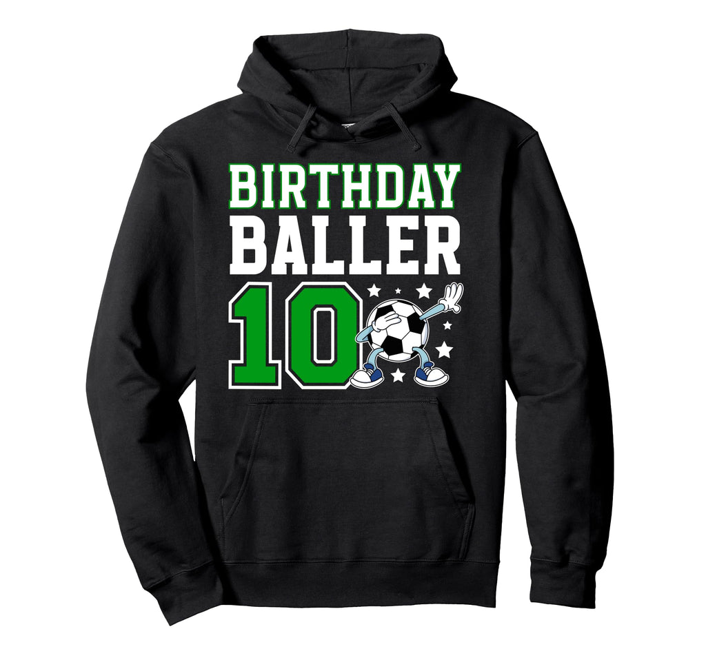 10Th Soccer Birthday Party Ten Year Hoodie - Aesthetic Graphic for Adults - T-Shirt, Sweatshirt, Hoodie