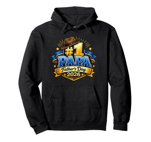 1 Papa Fathers Day 2026 Badge Hat Best Hoodie - Unique Graphic Men Women - T-Shirt, Sweatshirt, Hoodie