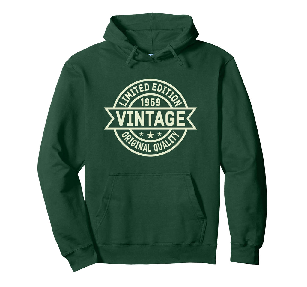 1959 Bday 1959 Birthday Hoodie - Minimalist Print Men Women - T-Shirt, Sweatshirt, Hoodie