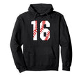 16 Baseball Mom Sweet Sixteen Player Hoodie - Streetwear Style Unisex - T-Shirt, Sweatshirt, Hoodie