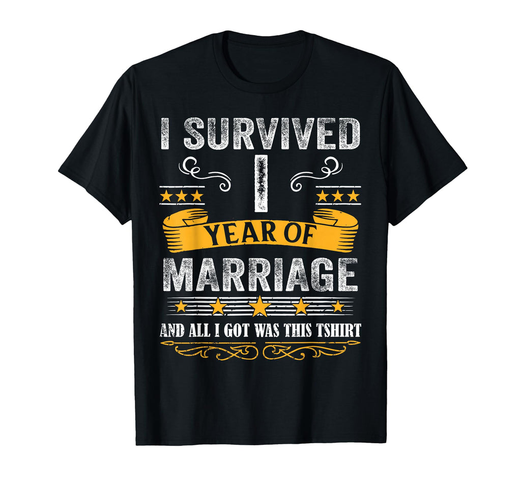 1St Wedding Anniversary Couples T-Shirt - Casual Everyday Wear Men Women - T-Shirt, Sweatshirt, Hoodie
