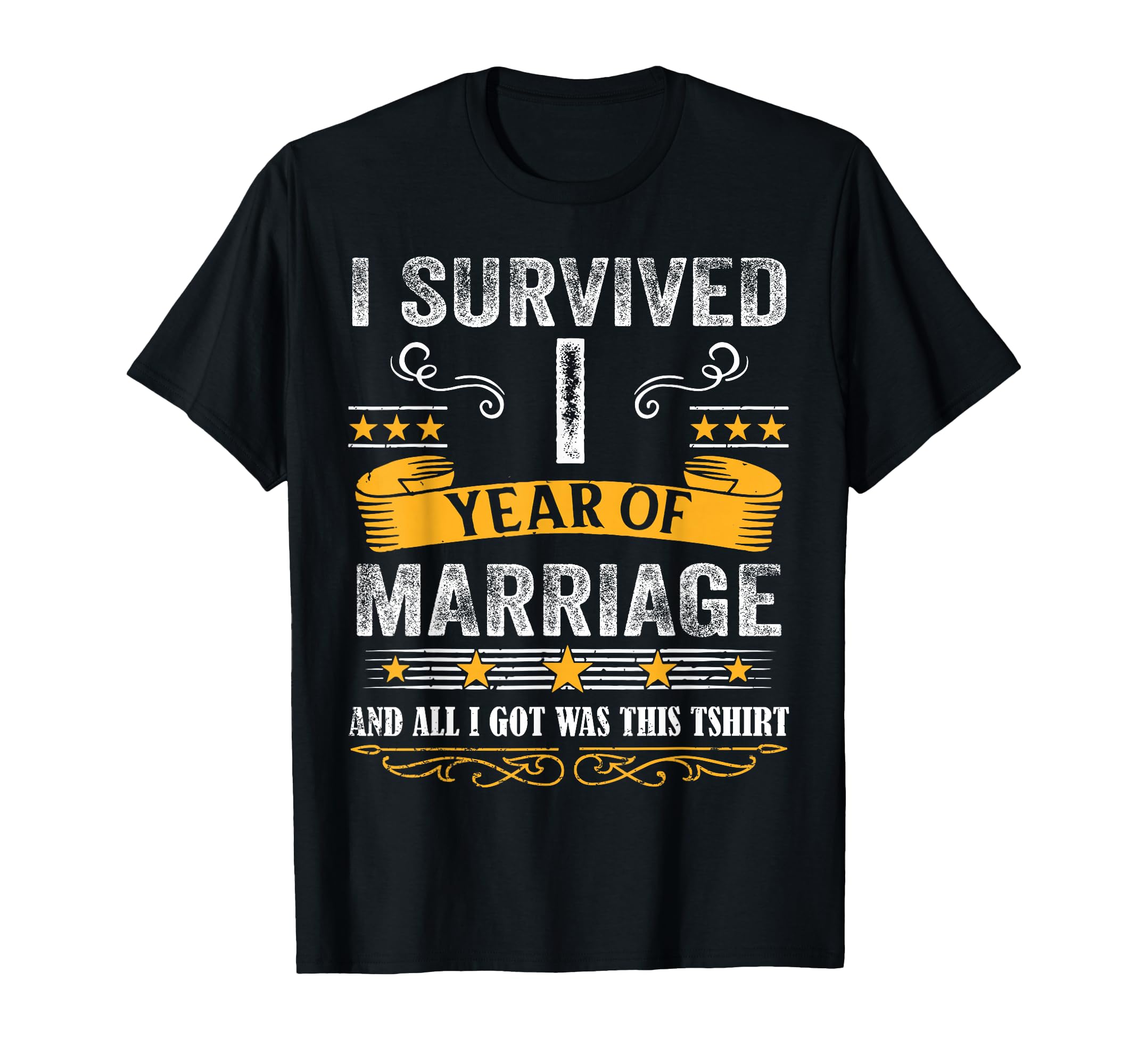 1St Wedding Anniversary Couples T-Shirt - Casual Everyday Wear Men Women - T-Shirt, Sweatshirt, Hoodie