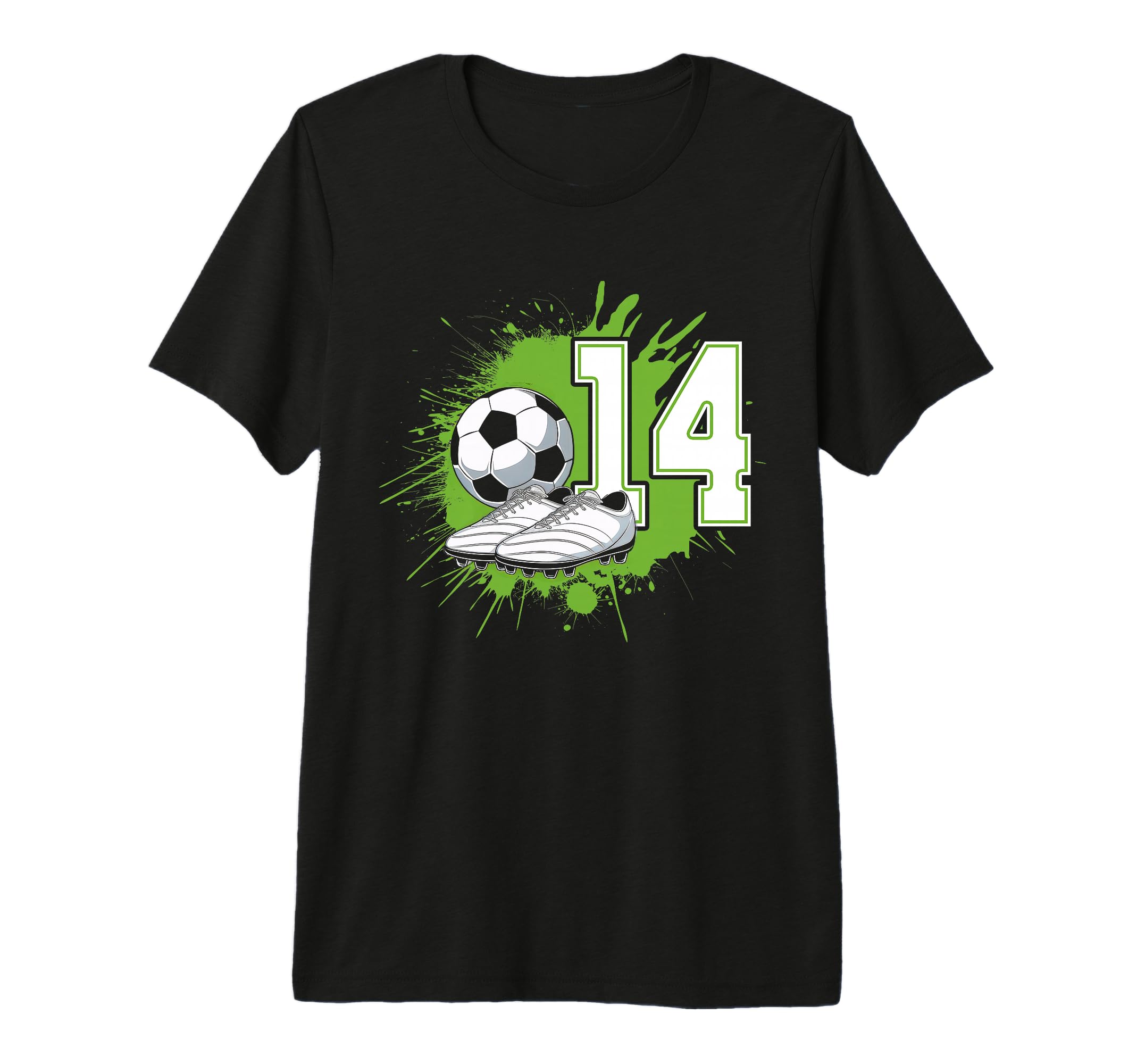 14 Soccer Birthday Gift Soccer Fan Sports T-Shirt - Graphic Print Unisex - T-Shirt, Sweatshirt, Hoodie