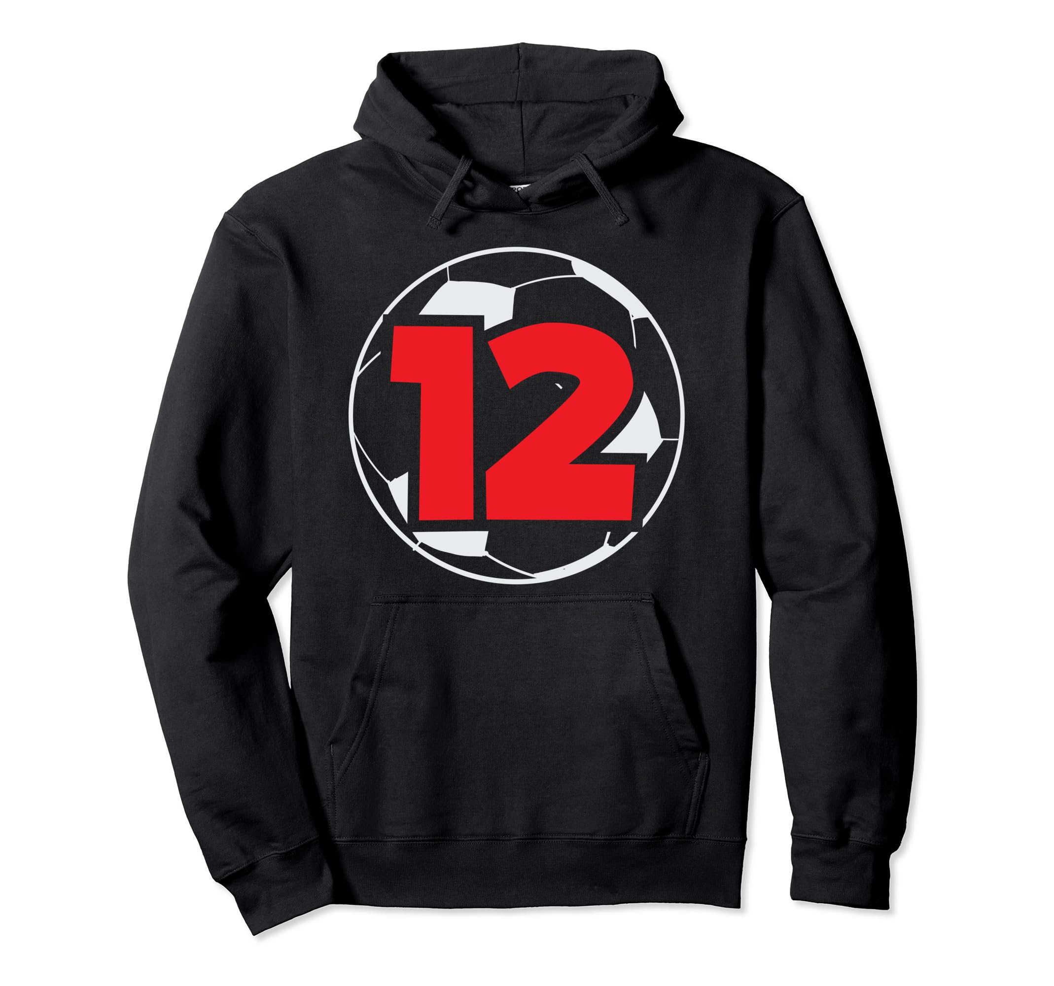 12Th Birthday 12 Years Soccer Hoodie - Aesthetic Graphic for Adults - T-Shirt, Sweatshirt, Hoodie