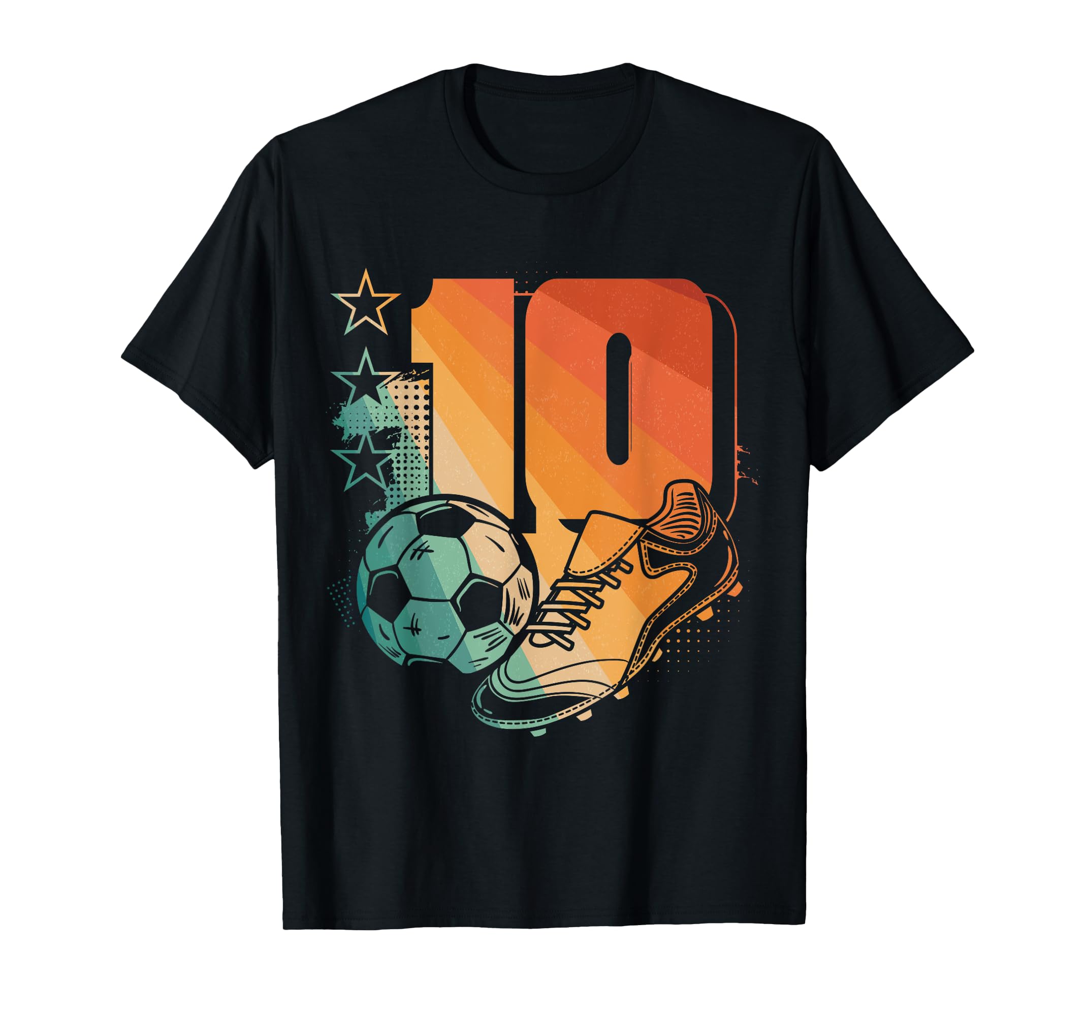 10Th Birthday Soccer Player Football 10 T-Shirt - Novelty Apparel Unisex - T-Shirt, Sweatshirt, Hoodie