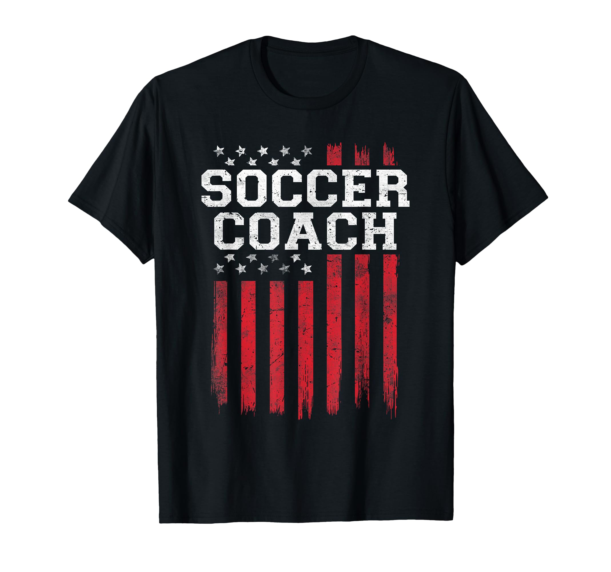 Soccer Coach Proud American Flag Usa T-Shirt - Trendy Graphic for Adults - T-Shirt, Sweatshirt, Hoodie