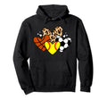 Softball Soccer Basketball Heart Funny Hoodie - Unique Graphic for Adults - T-Shirt, Sweatshirt, Hoodie