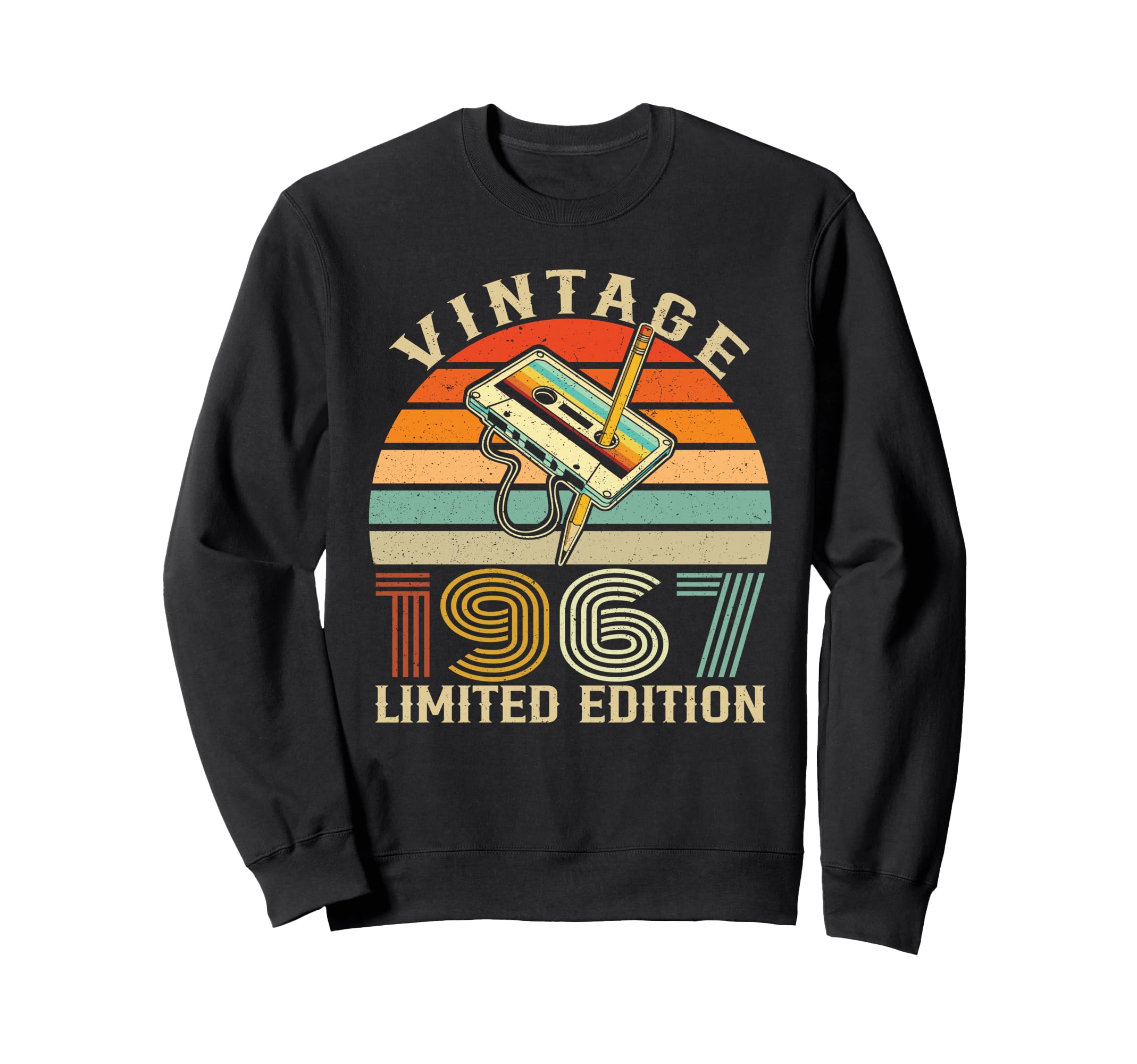 1967 Birthday Cassette Tape Sweatshirt - Unique Graphic for Adults - T-Shirt, Sweatshirt, Hoodie