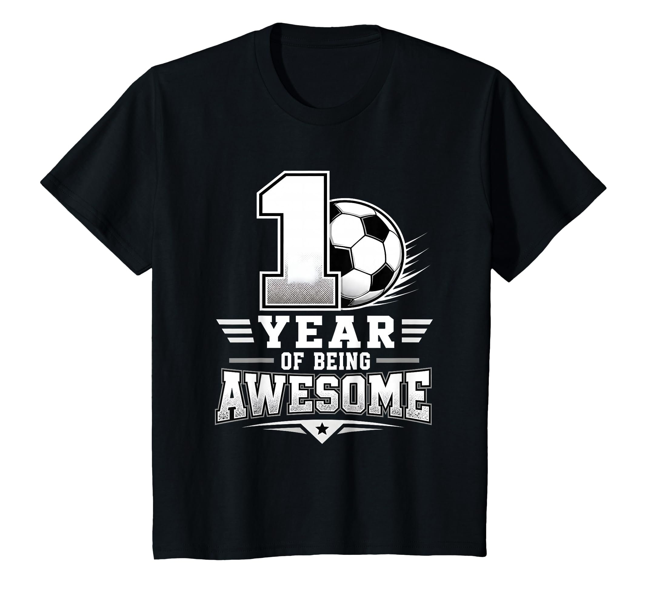 1St Birthday Soccer 1 Year Being Awesome T-Shirt - Graphic Print Men Women - T-Shirt, Sweatshirt, Hoodie