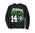 14Th Soccer Birthday Party Fourteen Sweatshirt - Graphic Print Men Women - T-Shirt, Sweatshirt, Hoodie