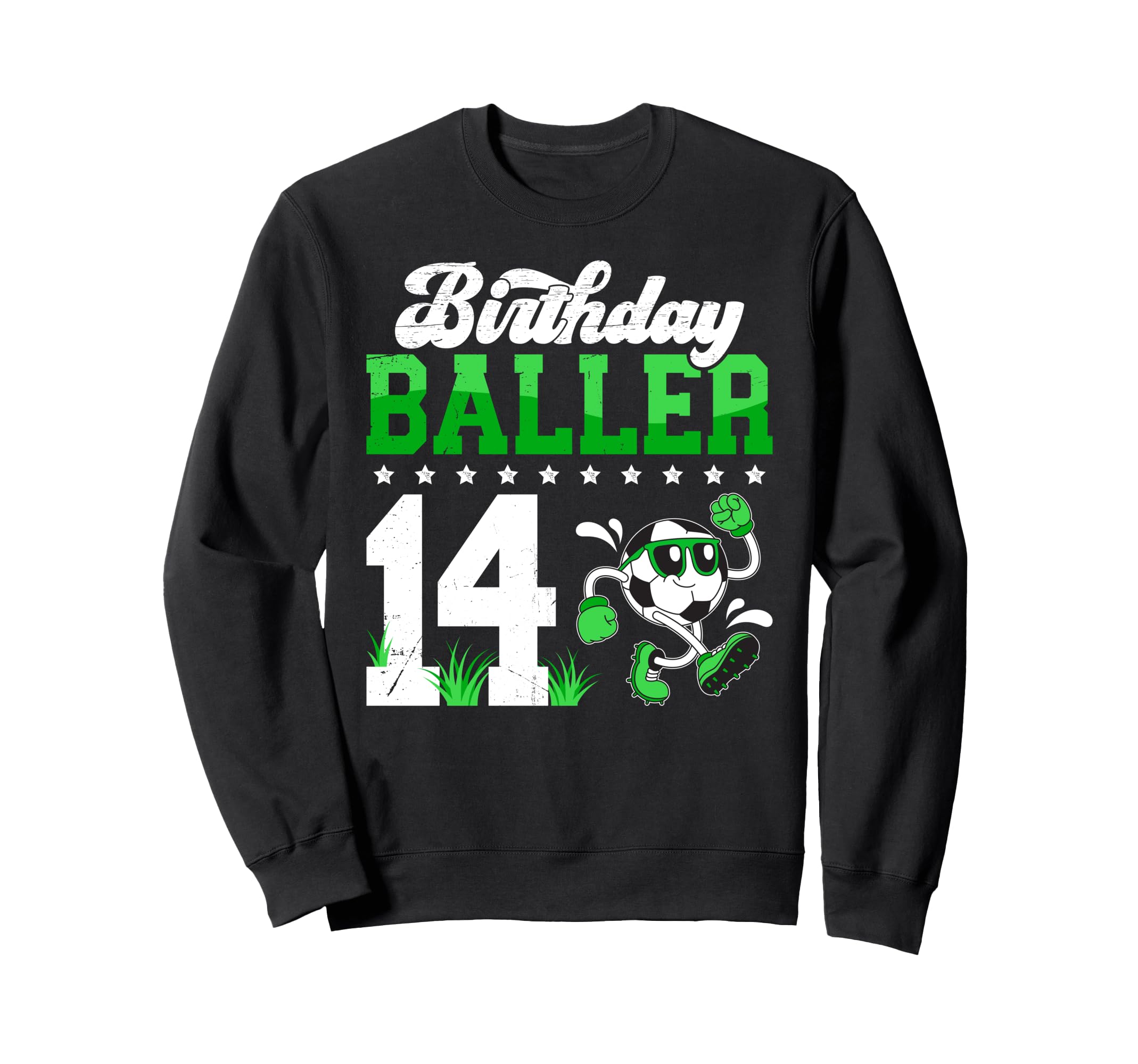 14Th Soccer Birthday Party Fourteen Sweatshirt - Graphic Print Men Women - T-Shirt, Sweatshirt, Hoodie