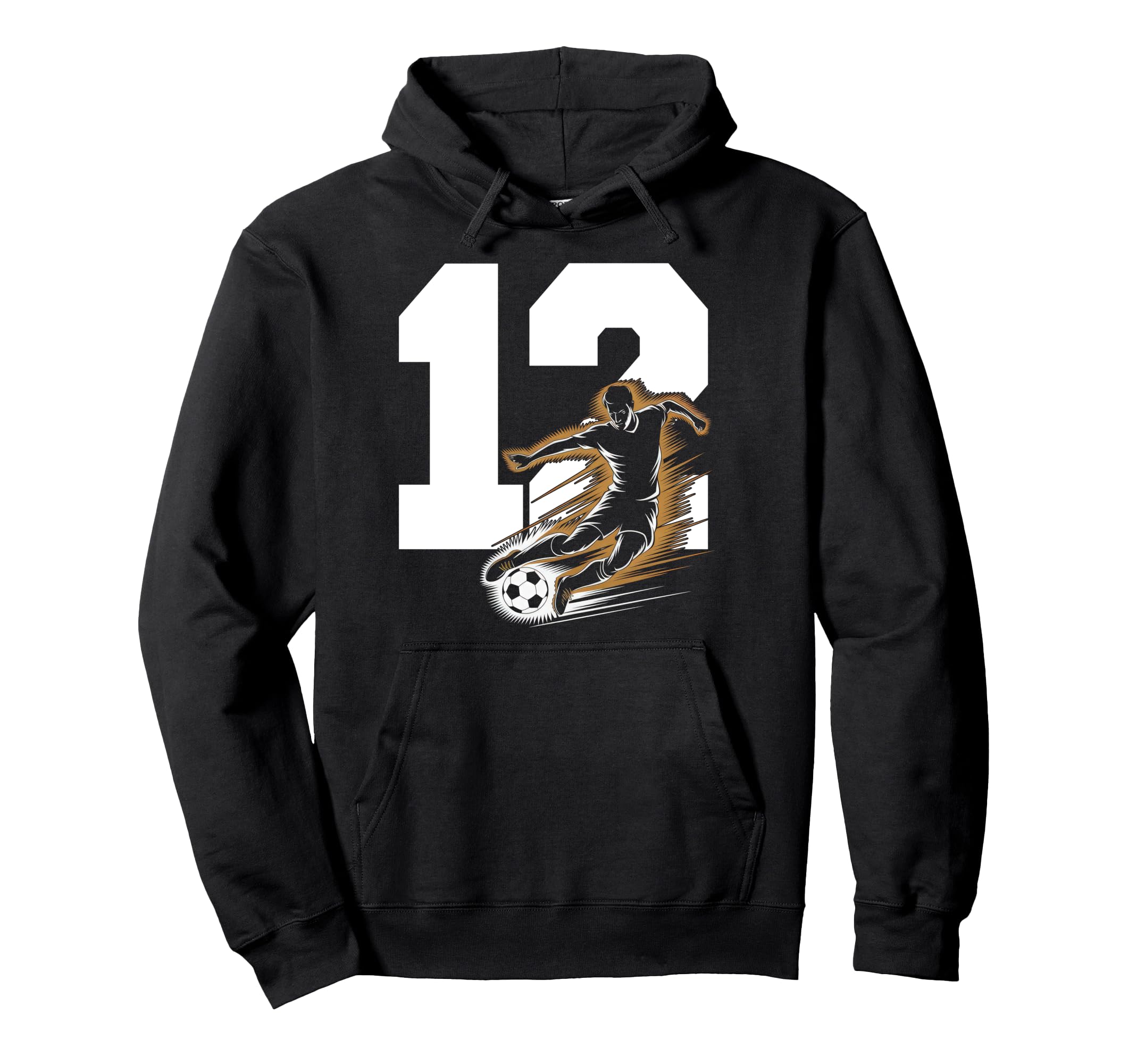 12 Soccer Birthday Gift Soccer Fan Hoodie - Fun Novelty Design for Adults - T-Shirt, Sweatshirt, Hoodie