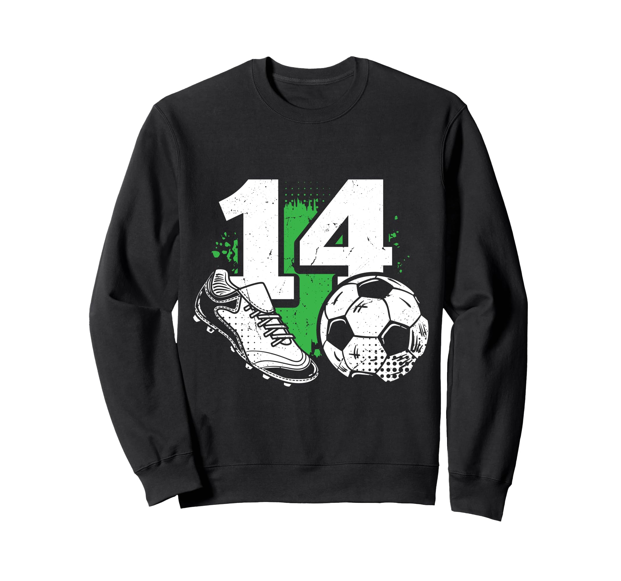 14Th Birthday Soccer Player Football Sweatshirt - Minimalist Print Unisex - T-Shirt, Sweatshirt, Hoodie