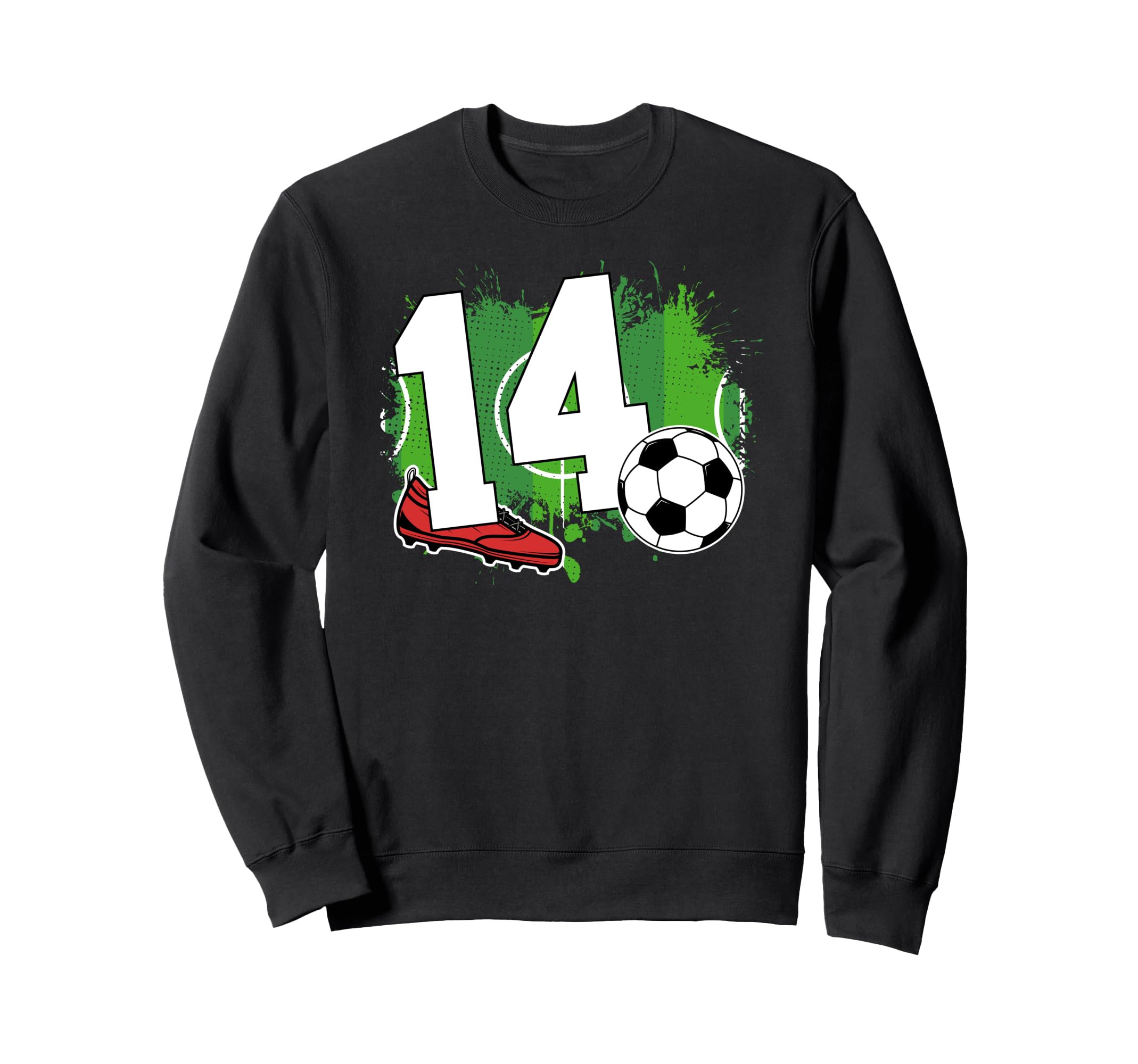 14Th Birthday Soccer Fourteen Year Sweatshirt - Custom Art Print Men Women - T-Shirt, Sweatshirt, Hoodie