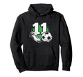 11Th Birthday Soccer Player Football Hoodie - Streetwear Style for Adults - T-Shirt, Sweatshirt, Hoodie
