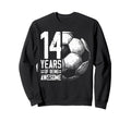 14Th Birthday Soccer Player Sweatshirt - Aesthetic Graphic for Adults - T-Shirt, Sweatshirt, Hoodie