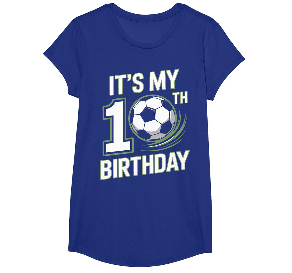 10Th Birthday Kicking Off Soccer Year T-Shirt - Minimalist Print Men Women - T-Shirt, Sweatshirt, Hoodie
