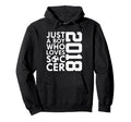 2018 Just Who Loves Soccer 8Th Birthday Hoodie - Minimalist Print Unisex - T-Shirt, Sweatshirt, Hoodie