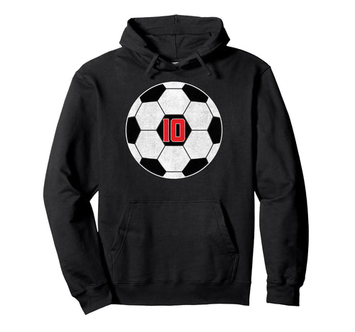 10 Years Old Soccer Player 10Th Hoodie - Trendy Graphic for Adults - T-Shirt, Sweatshirt, Hoodie