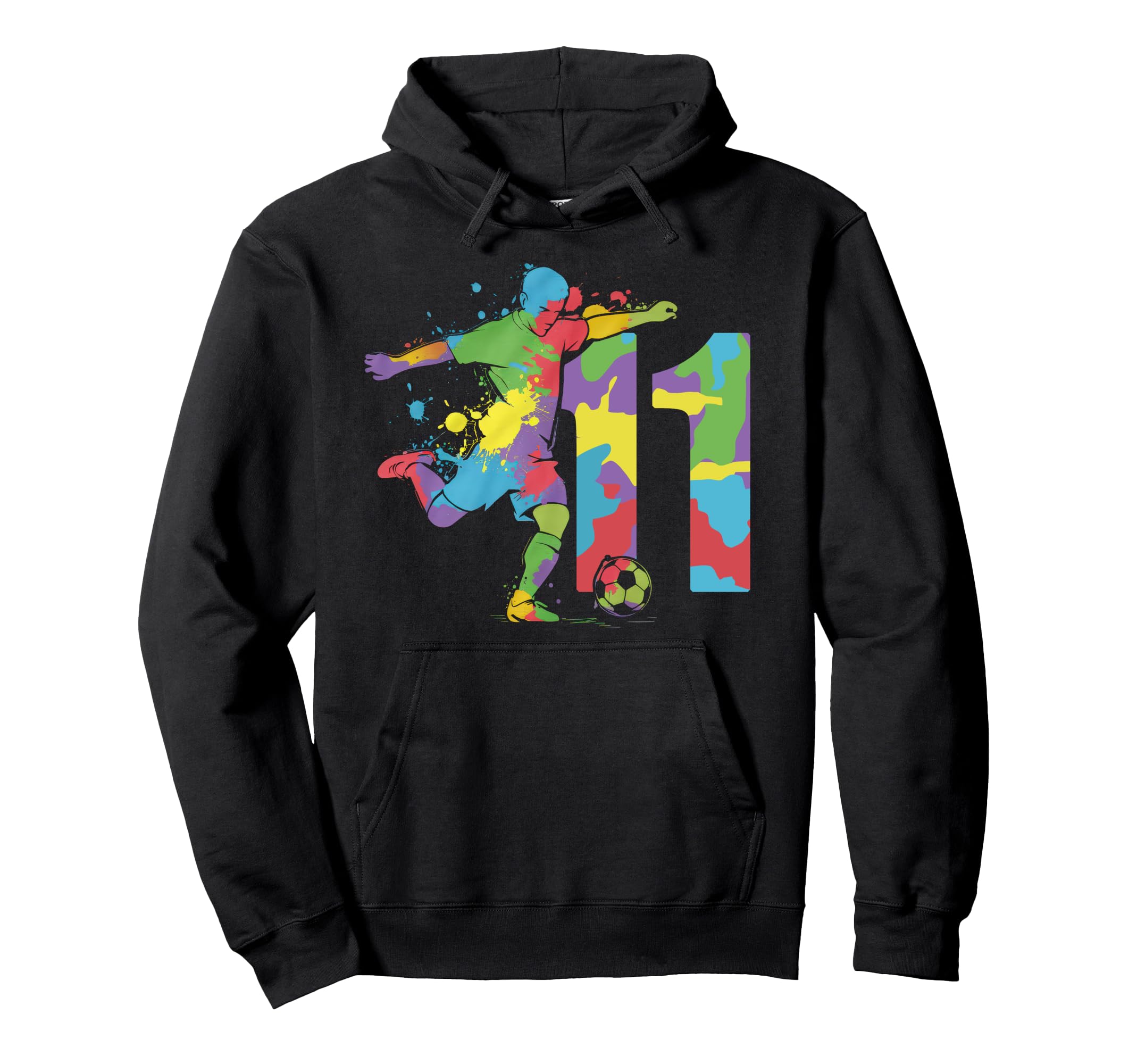 11 Soccer Birthday Gift Soccer Fan Hoodie - Fun Novelty Design Men Women - T-Shirt, Sweatshirt, Hoodie