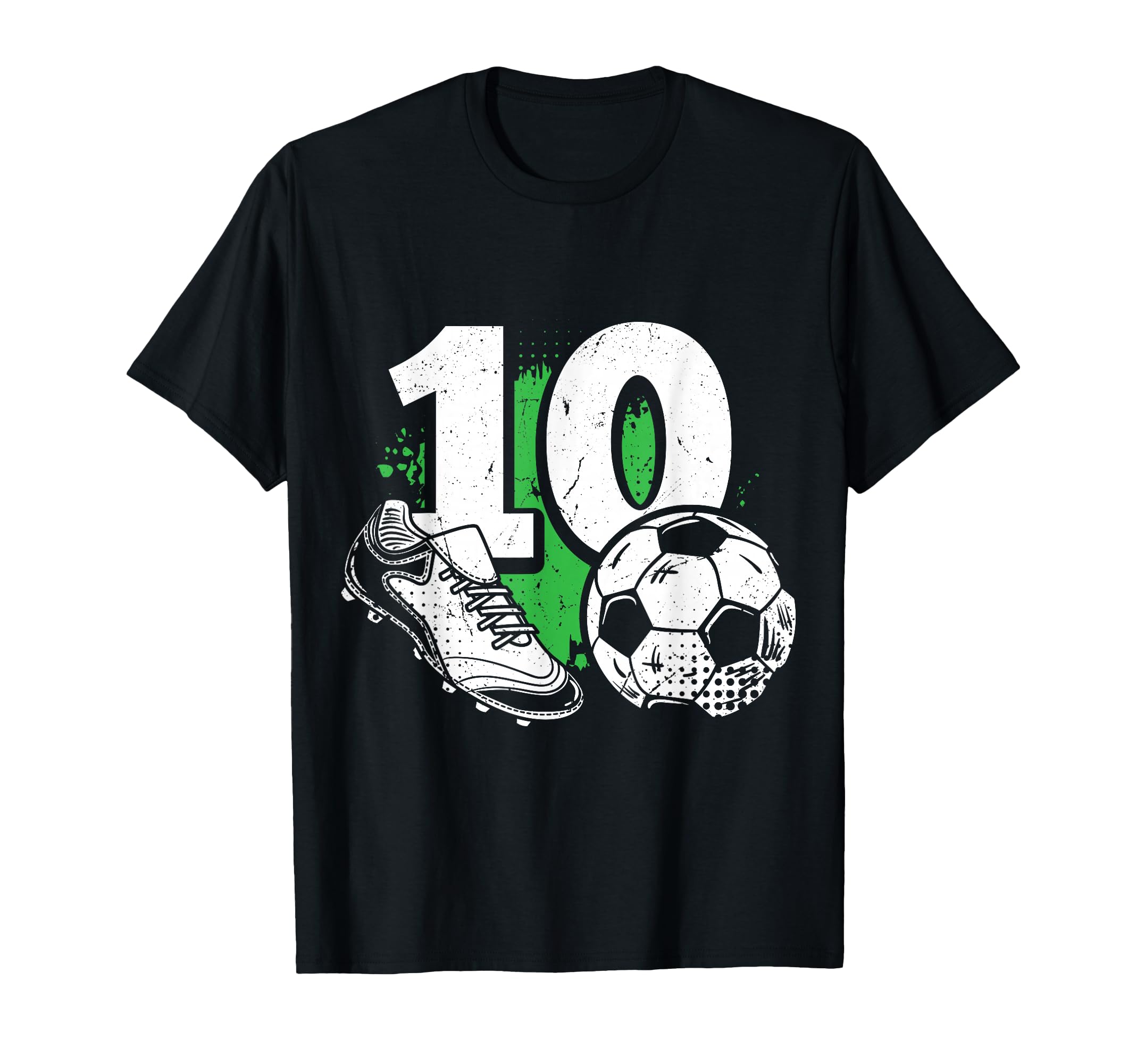 10Th Birthday Soccer Player Football T-Shirt - Custom Art Print Men Women - T-Shirt, Sweatshirt, Hoodie