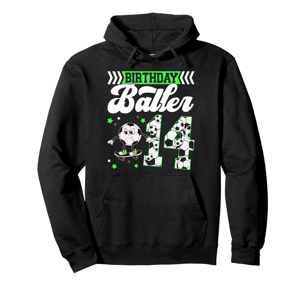 14Th Soccer Birthday Party Fourteen Year Hoodie - Streetwear Style Unisex - T-Shirt, Sweatshirt, Hoodie