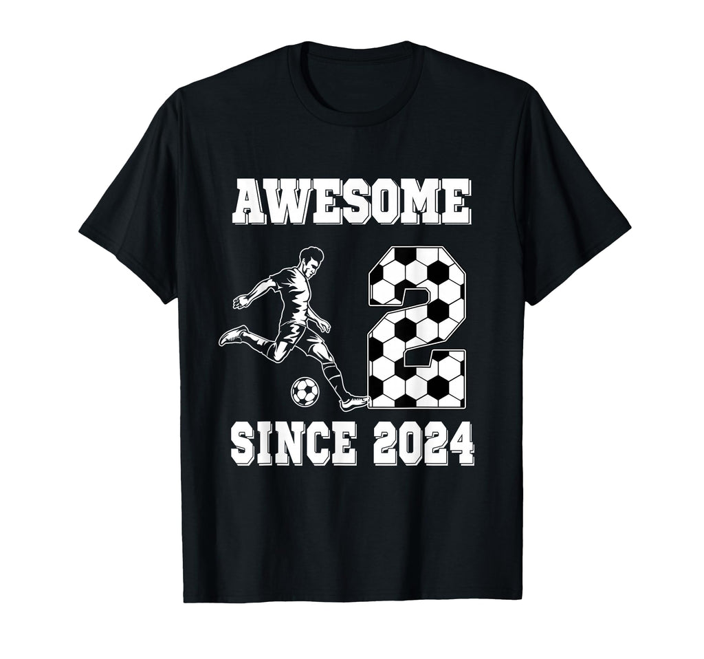 2 Year Old Birthday Soccer Awesome T-Shirt - Fun Novelty Design Men Women - T-Shirt, Sweatshirt, Hoodie