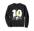 10 Year Old Soccer Birthday Party Sweatshirt - Streetwear Style Unisex - T-Shirt, Sweatshirt, Hoodie