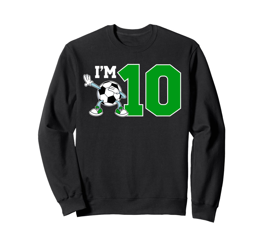 10Th Soccer Birthday Party Ten Year Old Sweatshirt - Trendy Graphic Unisex - T-Shirt, Sweatshirt, Hoodie