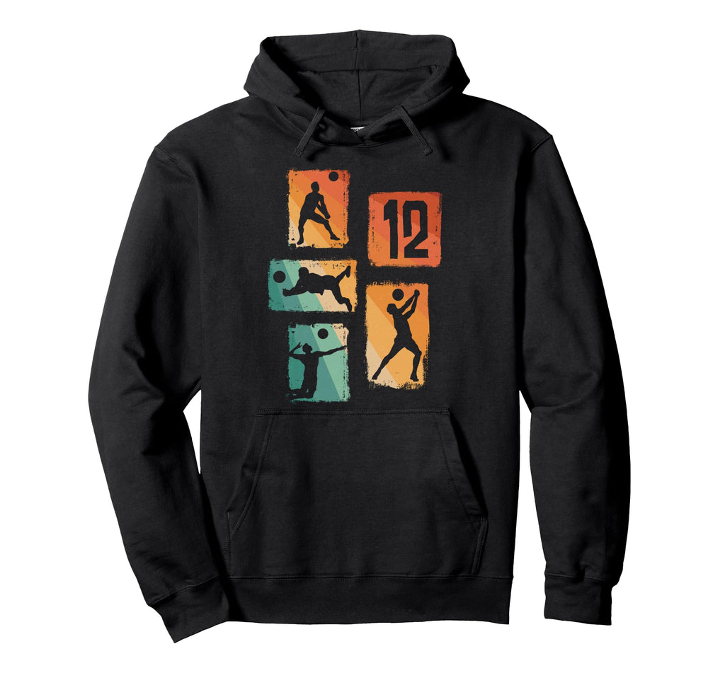 12Th Birthday Volleyball Player Hoodie - Custom Art Print Unisex - T-Shirt, Sweatshirt, Hoodie