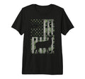 Camo Us Flag Deer Elk Buck Camouflage T-Shirt - Trendy Graphic for Adults - T-Shirt, Sweatshirt, Hoodie