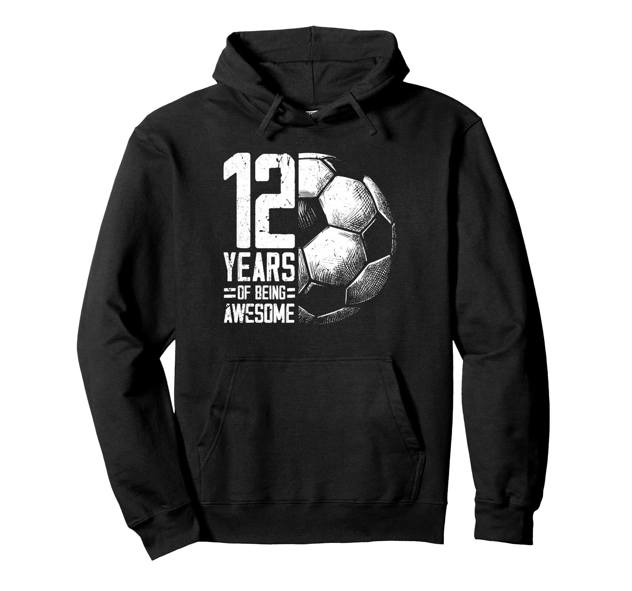 12Th Birthday Soccer Player Football Hoodie - Aesthetic Graphic Men Women - T-Shirt, Sweatshirt, Hoodie