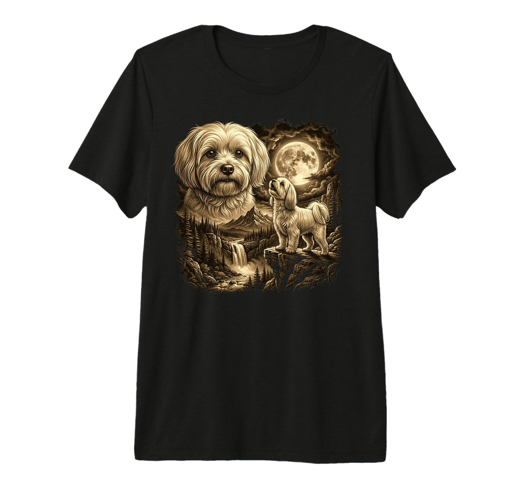 Maltese Full Moon Maltese Mom Dad T-Shirt - Novelty Apparel for Adults - T-Shirt, Sweatshirt, Hoodie
