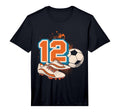 12Th Birthday Soccer Player Football 12 T-Shirt - Minimalist Print Unisex - T-Shirt, Sweatshirt, Hoodie