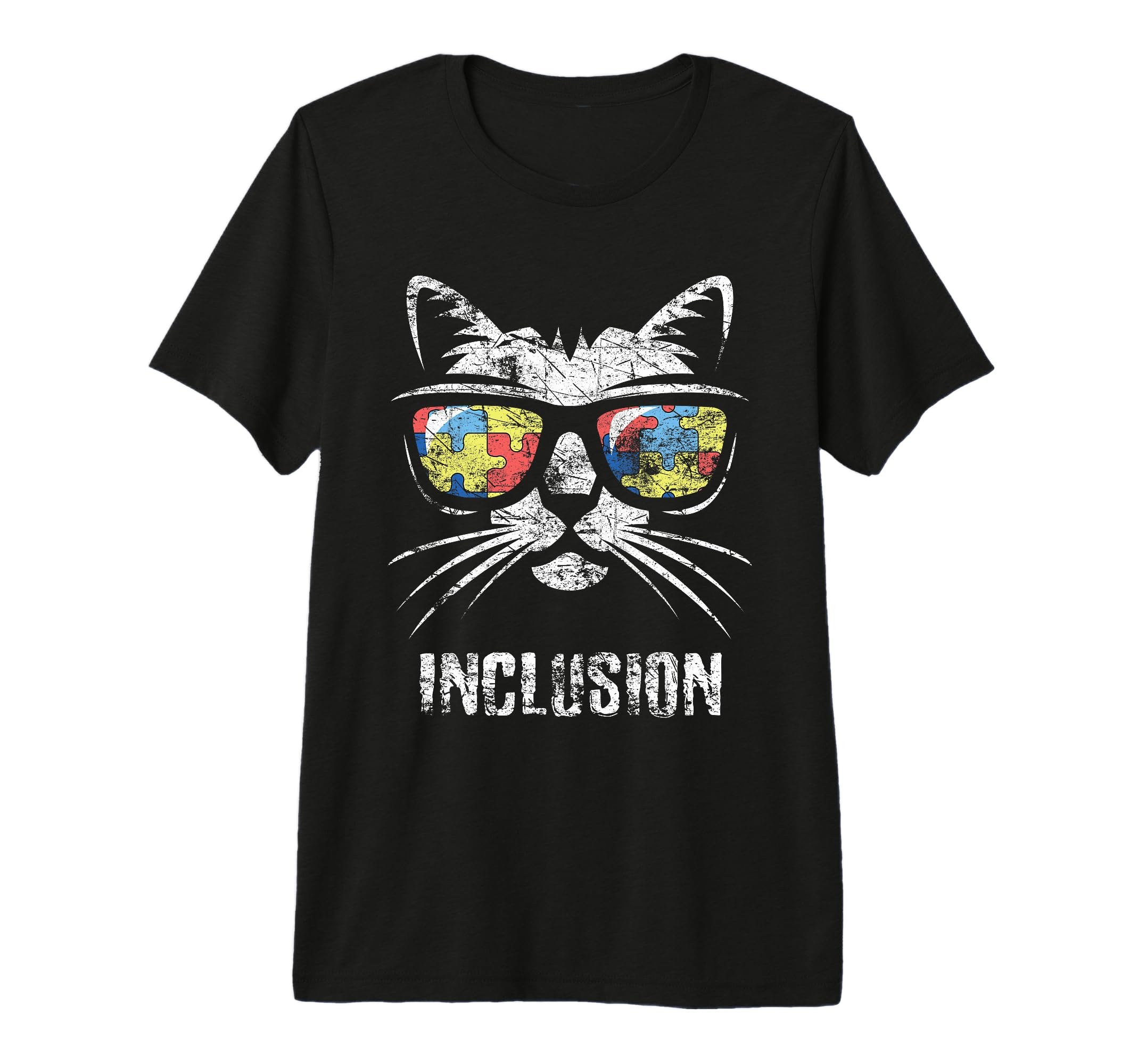 Autism Awareness Month Cat Inclusion Mom T-Shirt - Unique Graphic Unisex - T-Shirt, Sweatshirt, Hoodie