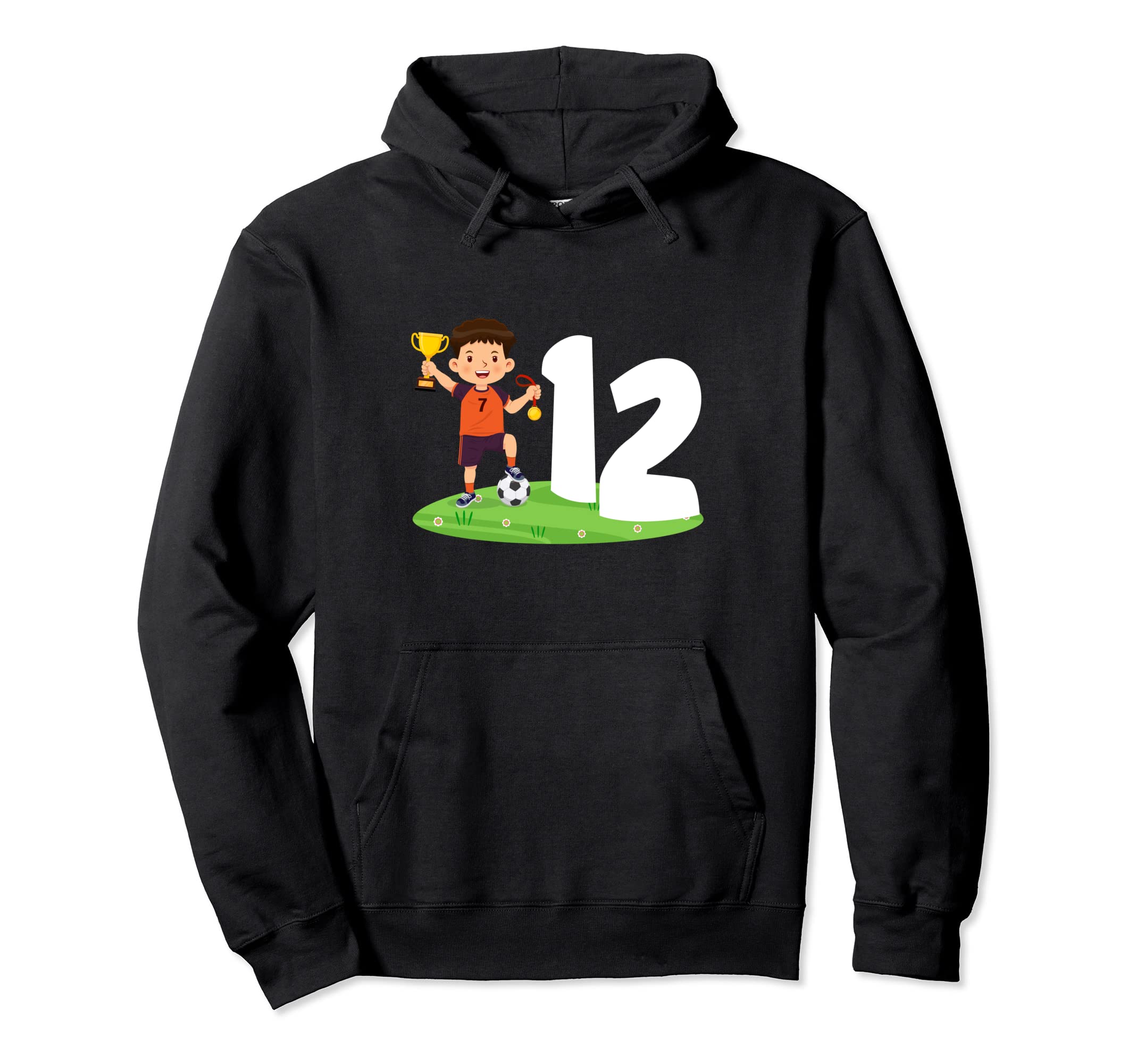12Th Birthday Soccer 12 Years Old Hoodie - Minimalist Print for Adults - T-Shirt, Sweatshirt, Hoodie