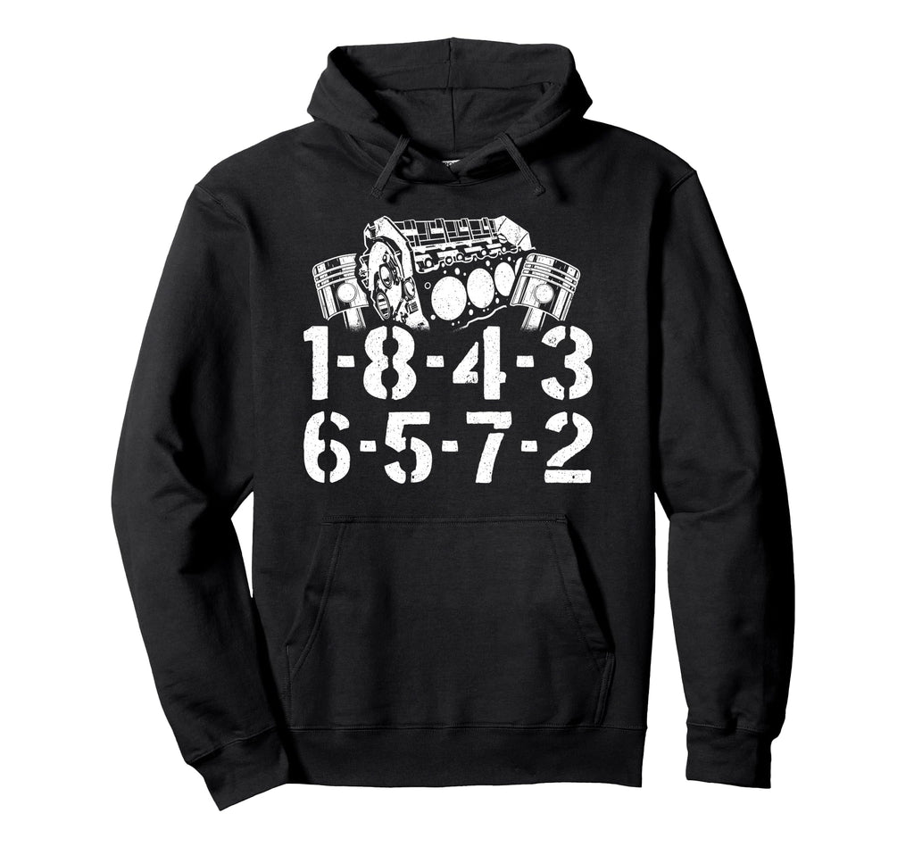 1 8 4 3 6 5 7 2 Firing Order Big Block Hoodie - Trendy Graphic Men Women - T-Shirt, Sweatshirt, Hoodie