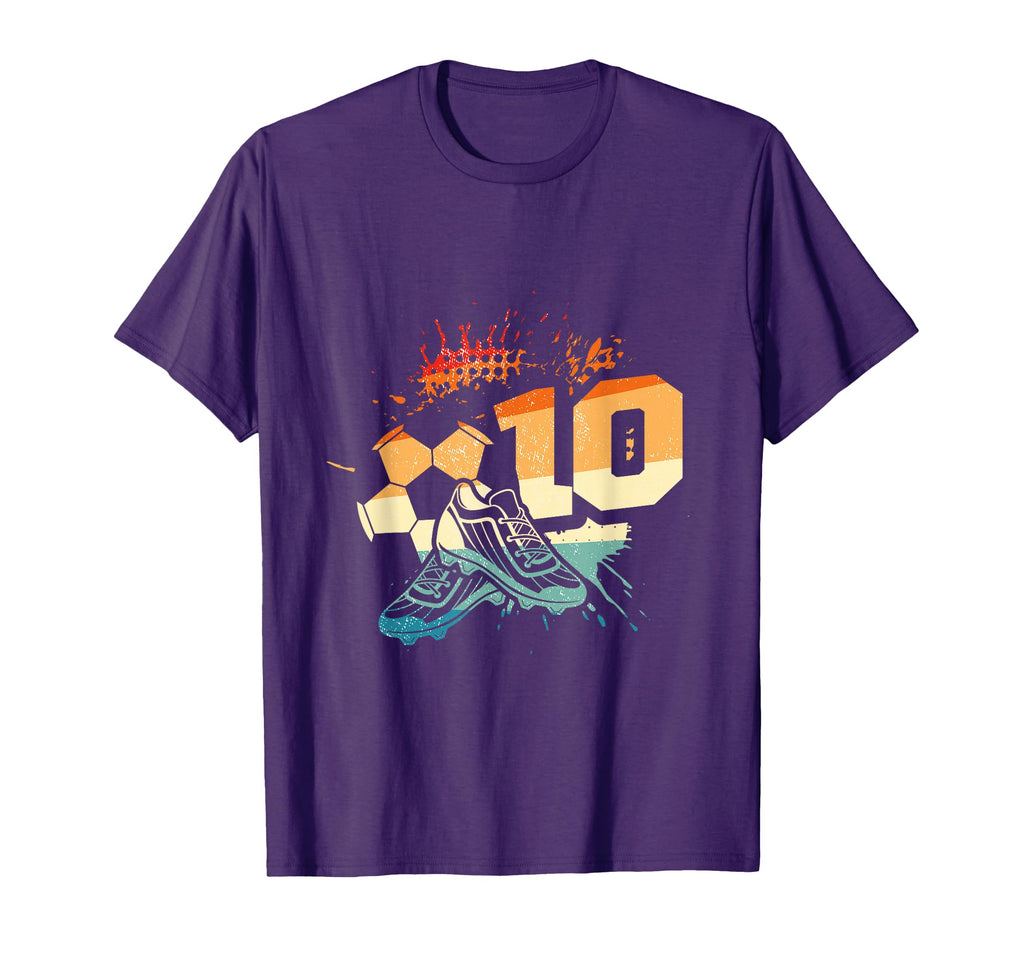 10Th Birthday Soccer Player Football 10 T-Shirt - Trendy Graphic Men Women - T-Shirt, Sweatshirt, Hoodie