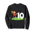 10Th Birthday Soccer 10 Years Old Sweatshirt - Unique Graphic Men Women - T-Shirt, Sweatshirt, Hoodie