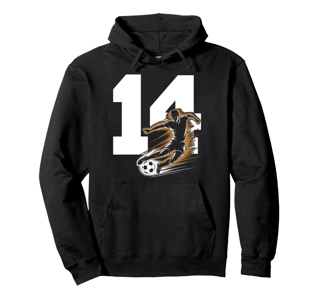14 Soccer Birthday Gift Soccer Fan Hoodie - Minimalist Print for Adults - T-Shirt, Sweatshirt, Hoodie