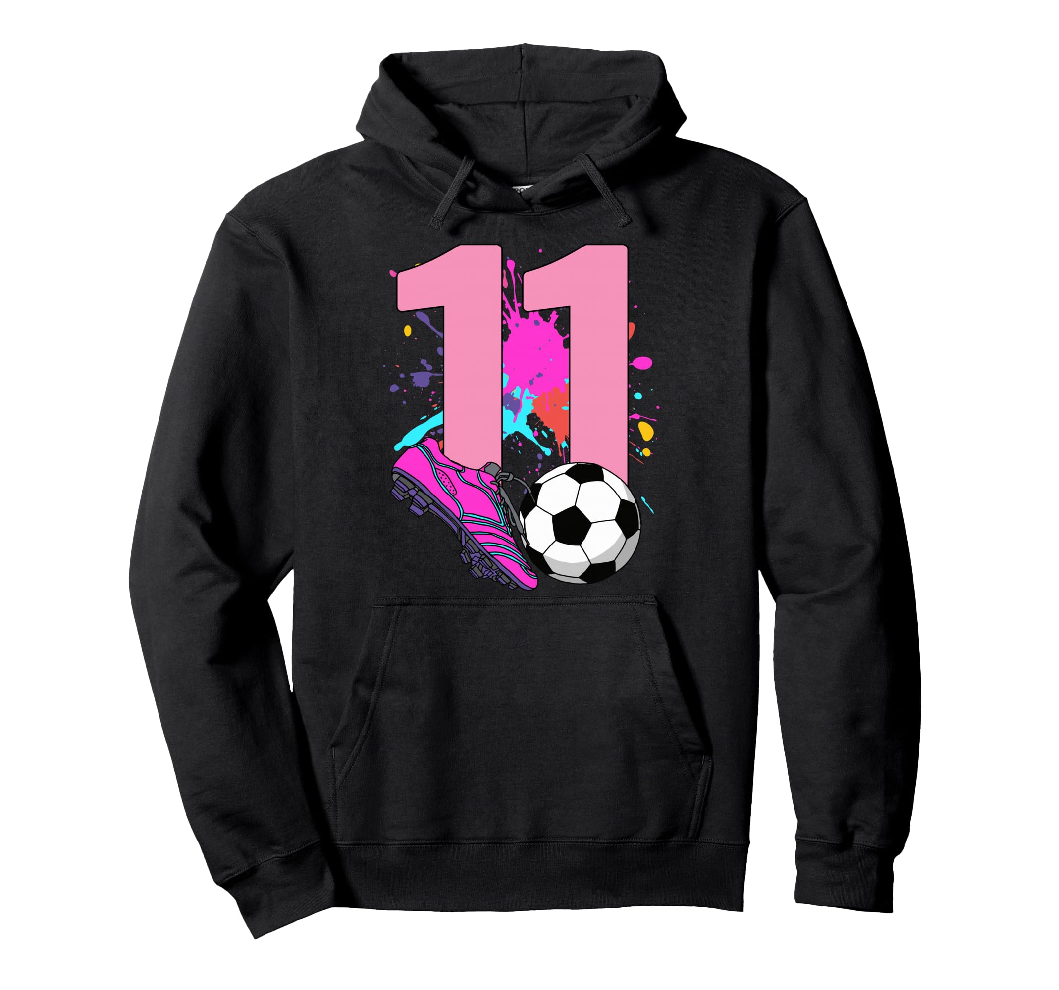 11Th Birthday Soccer Player Football Hoodie - Fun Novelty Design Men Women - T-Shirt, Sweatshirt, Hoodie