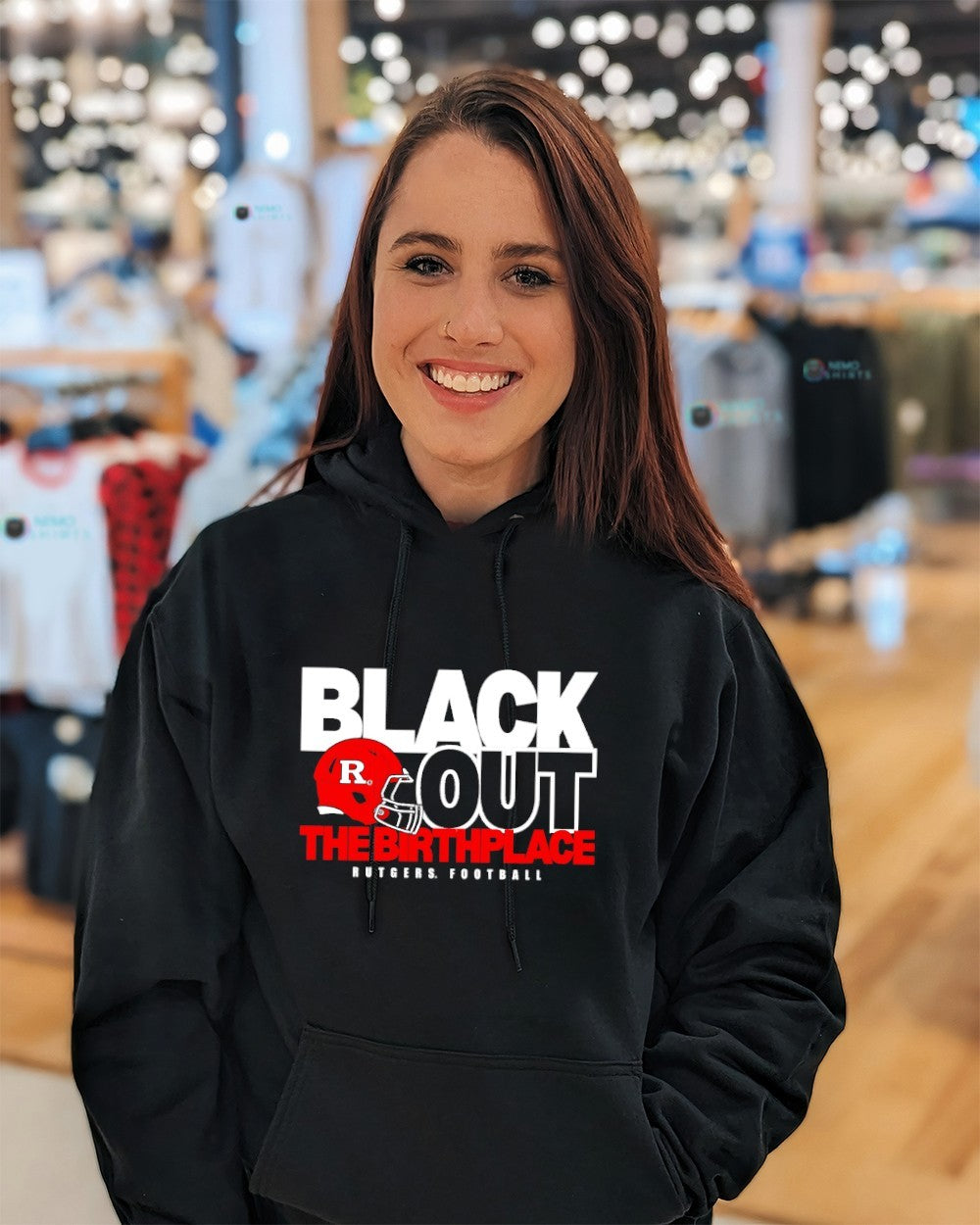 Blackout the birthplace Rutgers football - Adult & Kids T-Shirts, Sweatshirts & Hoodies apparel design preview 5