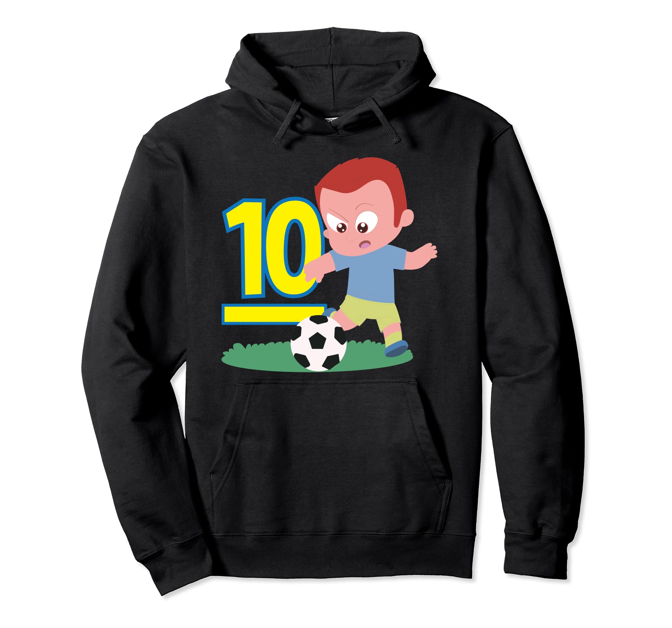 10Th Birthday 10 Years Soccer Hoodie - Streetwear Style for Adults - T-Shirt, Sweatshirt, Hoodie