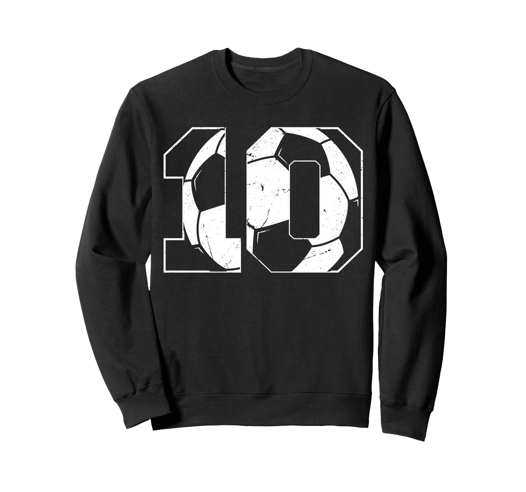 10Th Birthday Soccer Player Football 10 Sweatshirt - Unique Graphic Unisex - T-Shirt, Sweatshirt, Hoodie
