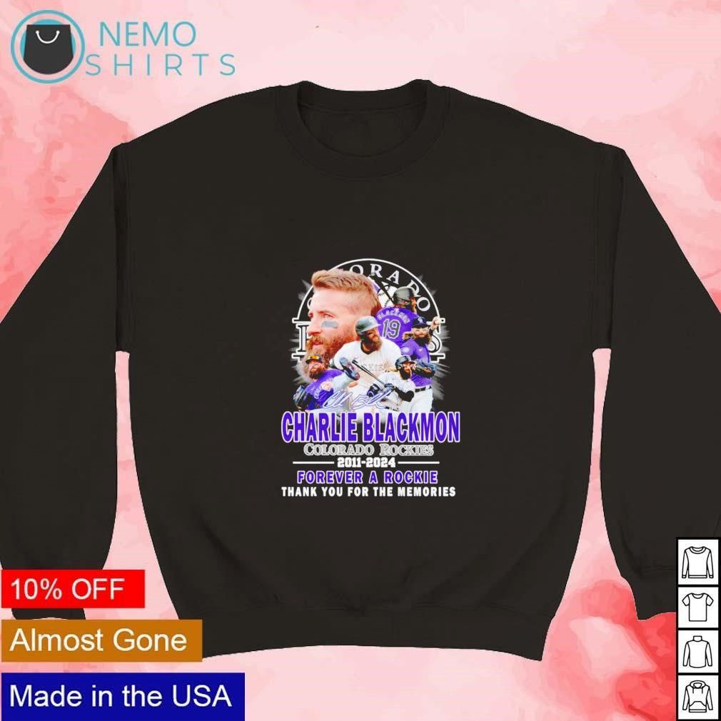 Charlie Blackmon Colorado Rockies 2011 2024 forever a - Adult & Kids T-Shirts, Sweatshirts & Hoodies apparel design preview 3