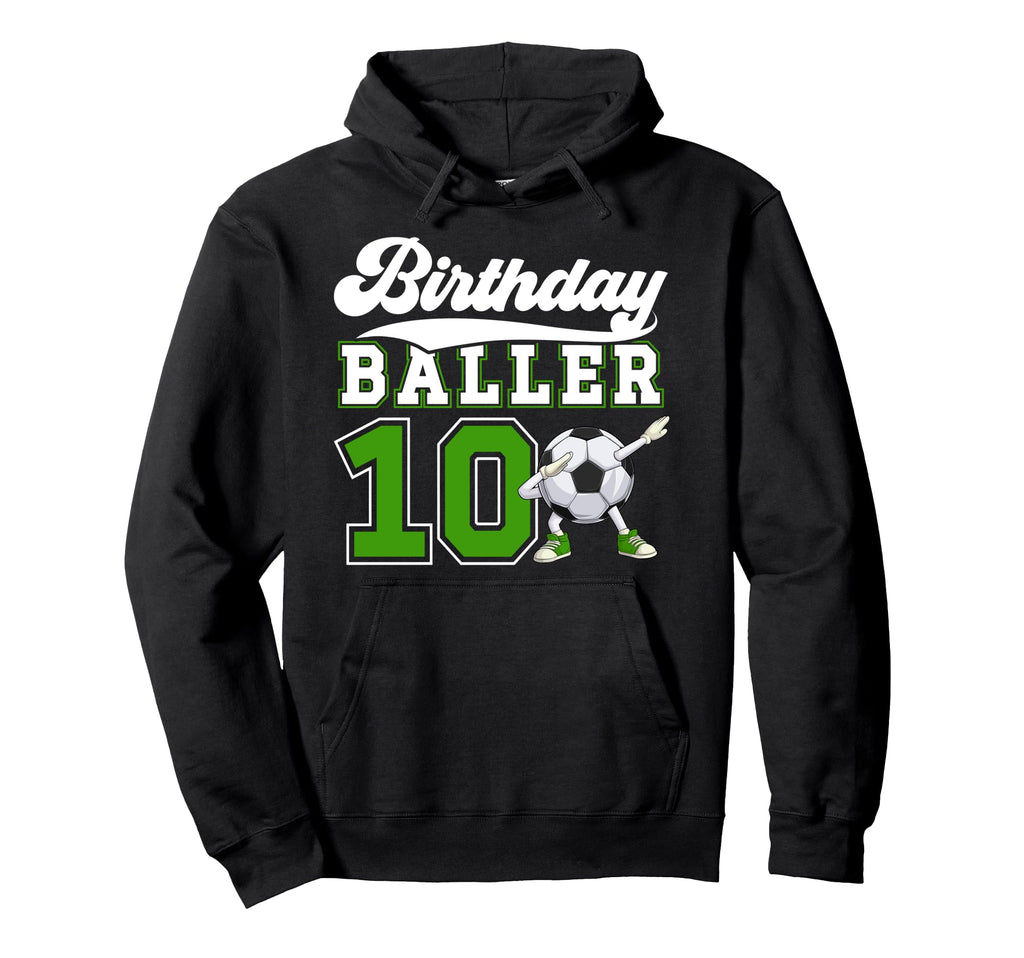 10Th Soccer Birthday Party Ten Year Hoodie - Novelty Apparel for Adults - T-Shirt, Sweatshirt, Hoodie