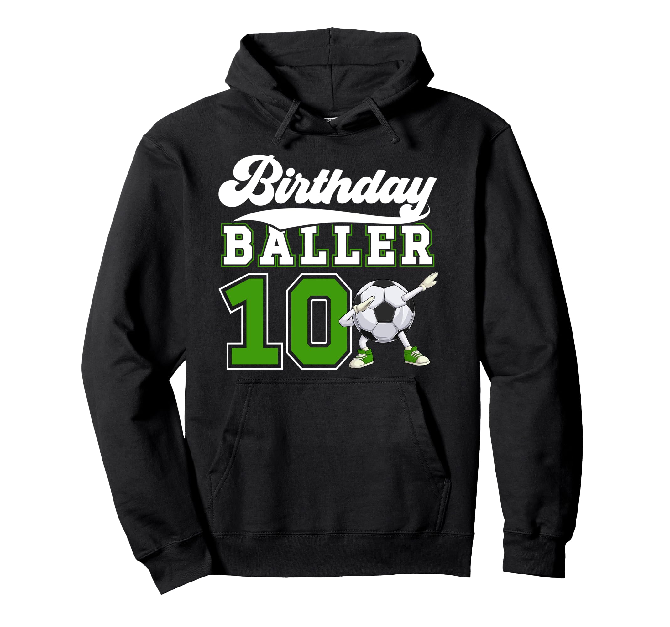 10Th Soccer Birthday Party Ten Year Hoodie - Novelty Apparel for Adults - T-Shirt, Sweatshirt, Hoodie